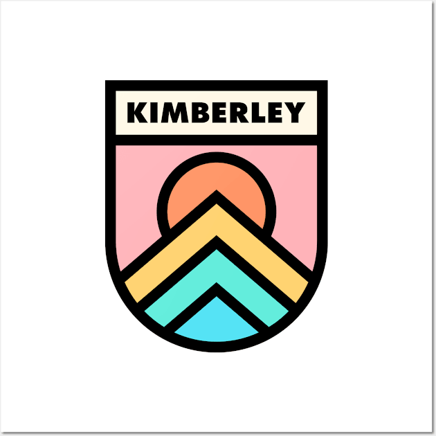 Kimberley BC Retro Badge Wall Art by modeoftravel